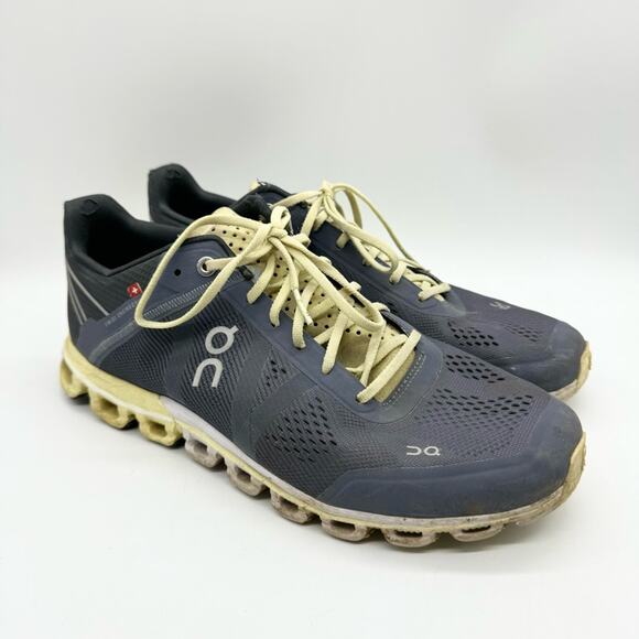 On Cloudflow Running Comfort Sneakers In Smoke/Limelight Sz 10 Athletic Orthotic - Picture 2 of 13